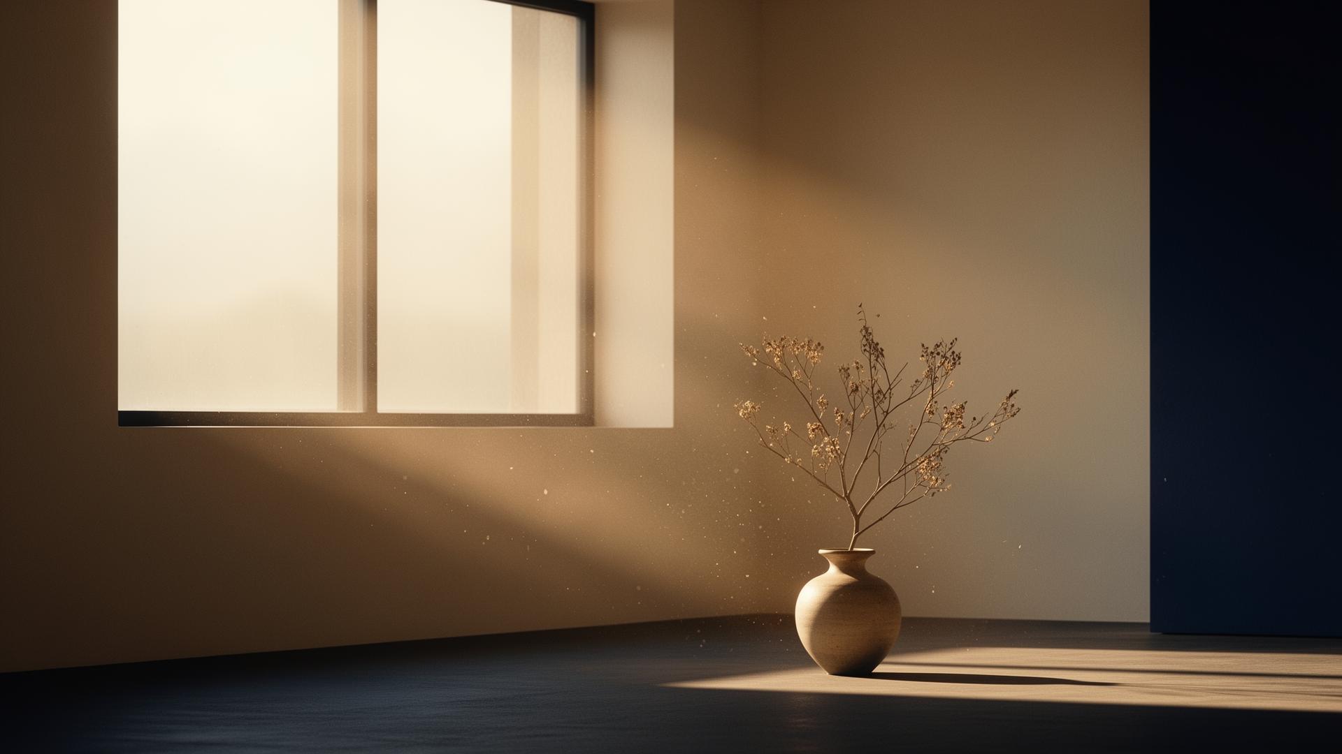 Calm light through a quiet interior